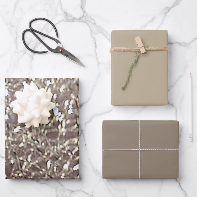 Feuille De Papier Cadeau MVB Mariage Éclat Or (Recto)