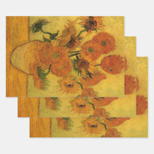Feuille De Papier Cadeau Nature morte de Vincent van Gogh Vase aux 15 tourn