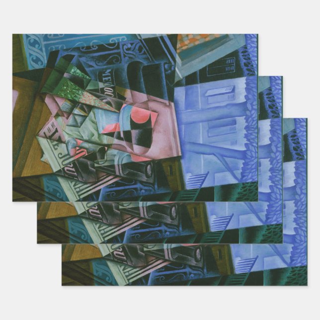 Feuille De Papier Cadeau Nature morte devant une fenêtre ouverte de Juan Gr (Lot)