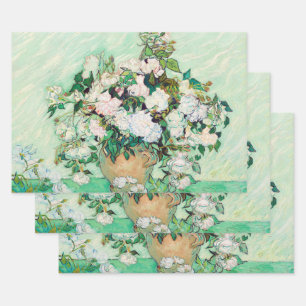 Feuille De Papier Cadeau Nature morte Roses dans un vase par Vincent van Go