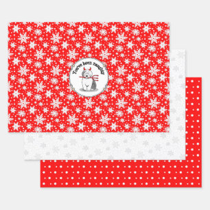 Feuille De Papier Cadeau Naughty Devil Old English Sheepdog (Gris 1)