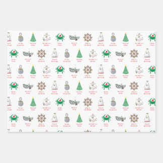 Feuille De Papier Cadeau Nautical Pun Christmas Wrapping Paper