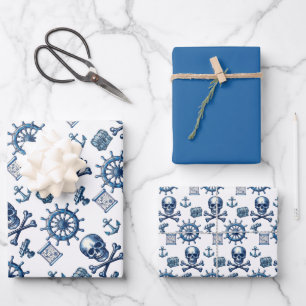 Feuille De Papier Cadeau Nautique - Images pirates