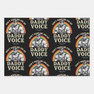 Feuille De Papier Cadeau Ne me faites pas utiliser ma voix de papa Gay LGBT