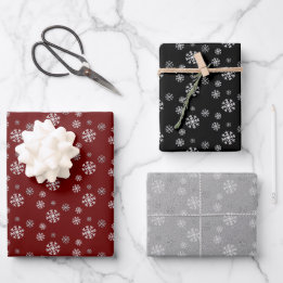 Feuille De Papier Cadeau Neige Noël d'hiver