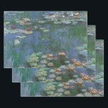 Feuille De Papier Cadeau Nénuphars de Claude Monet, Fleurs Vintages<br><div class="desc">Nénuphar (1916) par Claude Monet. Water Lilies est un impressionisme vintage de peinture florale d'art. Jardin fleuri de la saison de printemps de Monet à Giverny, France. Ce paysage est l'une des nombreuses variations de peintures de nénuphars que Monet peint par son étang. À propos de l'artiste : Claude Monet...</div>