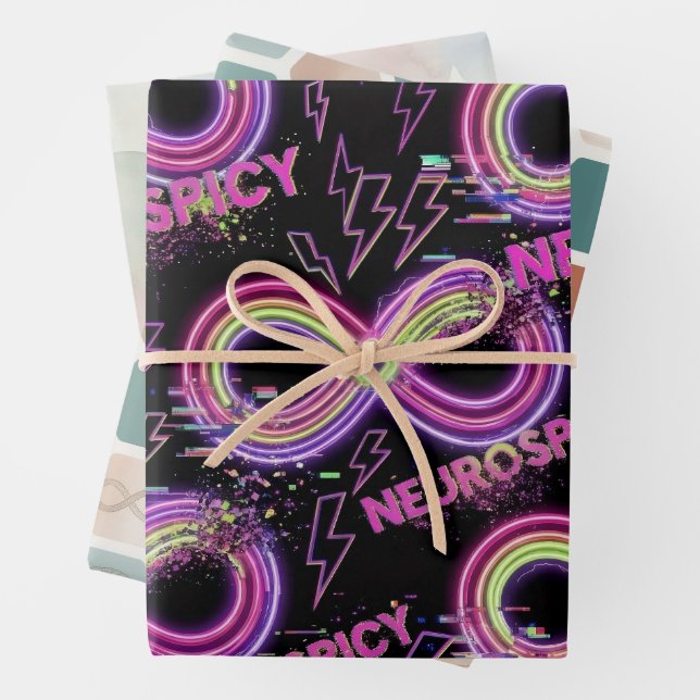 Feuille De Papier Cadeau Neurodivergent Neurodiversity Wrapping Paper (En situation)