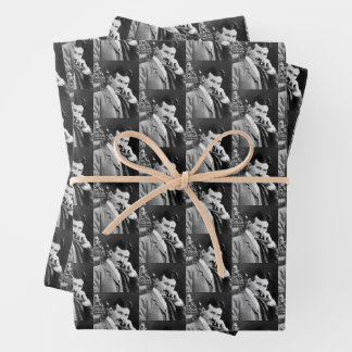 Feuille De Papier Cadeau Nikola Tesla À L'Âge 40 1896