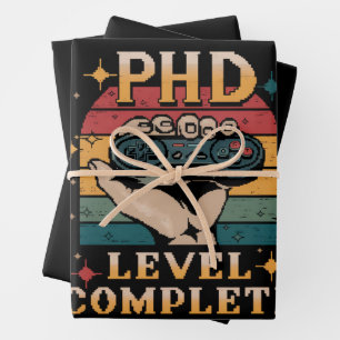 Feuille De Papier Cadeau Niveau doctorat Diplôme complet de doctorat Jeux