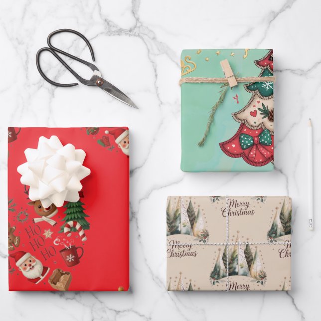 Feuille De Papier Cadeau Noël  (Recto)