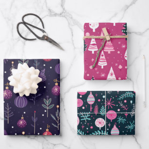 Feuille De Papier Cadeau Noël à la prune de sucre