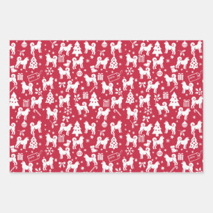 Feuille De Papier Cadeau Noël Akita