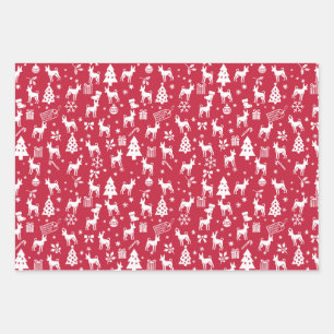 Feuille De Papier Cadeau Noël américain sans cheveux