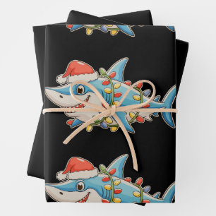 Feuille De Papier Cadeau Noël aux requins Noël Noël Noël aux Noël