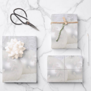 Feuille De Papier Cadeau Noël blanc