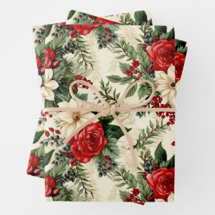 Feuille De Papier Cadeau Noël classique