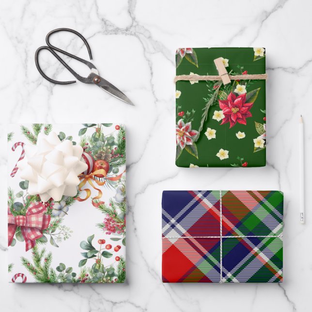 Feuille De Papier Cadeau Noël classique (Recto)