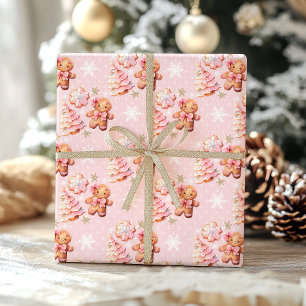 Feuille De Papier Cadeau Noël Cookie pain d'épices manpink fille anniversai