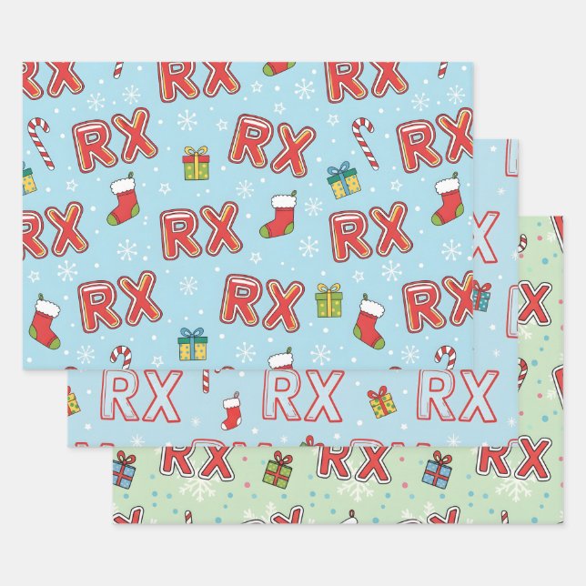Feuille De Papier Cadeau Noël de la pharmacie RX-Mas (Lot)