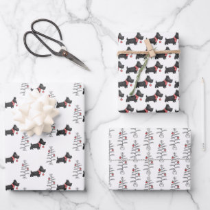 Feuille De Papier Cadeau Noël écossais