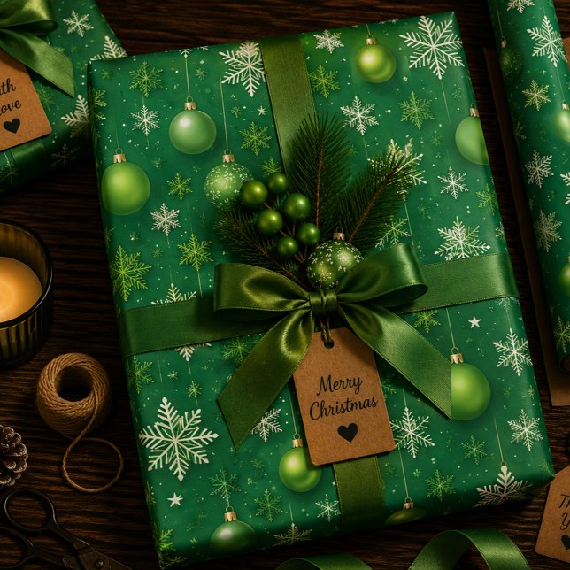 Feuille De Papier Cadeau Noël Evergreen (Créateur téléchargé)