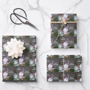 Feuille De Papier Cadeau Noël Fêtes Rustique Rouge gris gris Motif