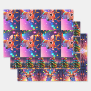 Feuille De Papier Cadeau Noël hiver Wonderland