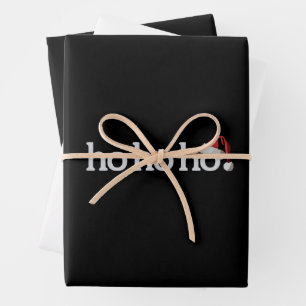 Feuille De Papier Cadeau Noël Ho Ho Ho Xmas Chapeau Santa