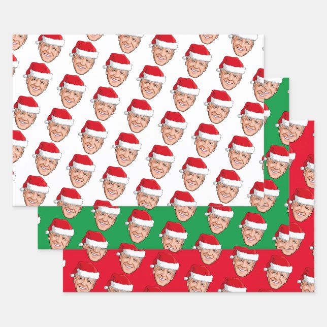 Feuille De Papier Cadeau Noël Joe Biden (Lot)