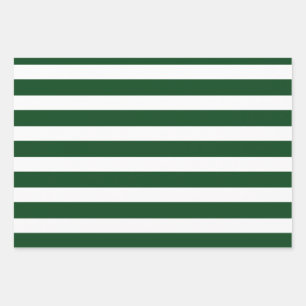 Feuille De Papier Cadeau Noël moderne, couleurs vert et blanc