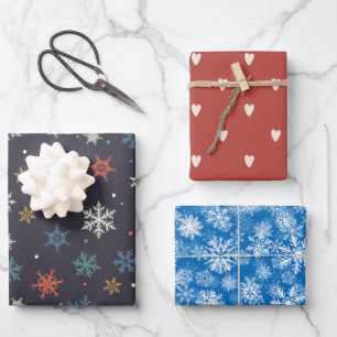 Feuille De Papier Cadeau Noël neige