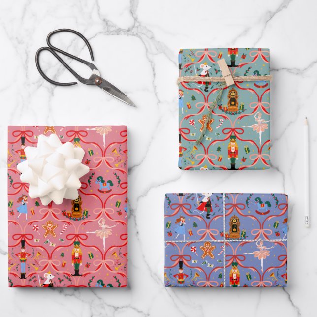 Feuille De Papier Cadeau Noël - Nutcracker (Recto)