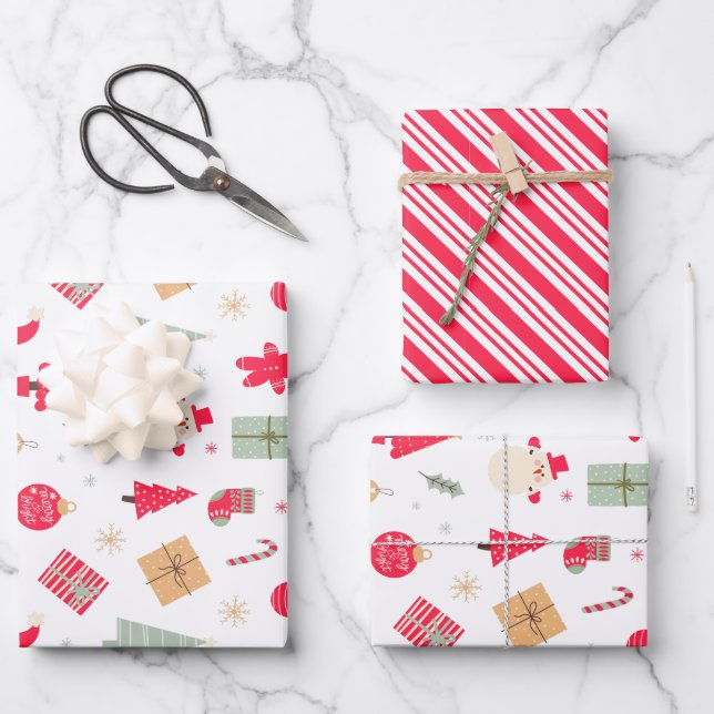 Feuille De Papier Cadeau Noël Oh Quel Amusant Premier Anniversaire (Recto)