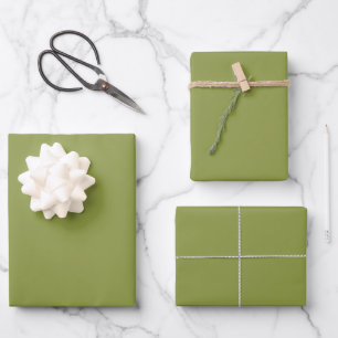 Feuille De Papier Cadeau Noël pin vert vacances couleur uni