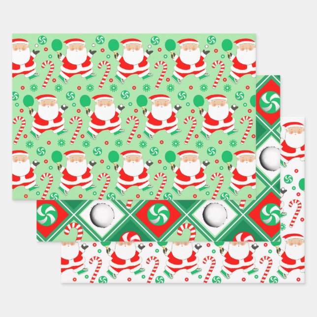 Feuille De Papier Cadeau Noël Ping Pong (Lot)
