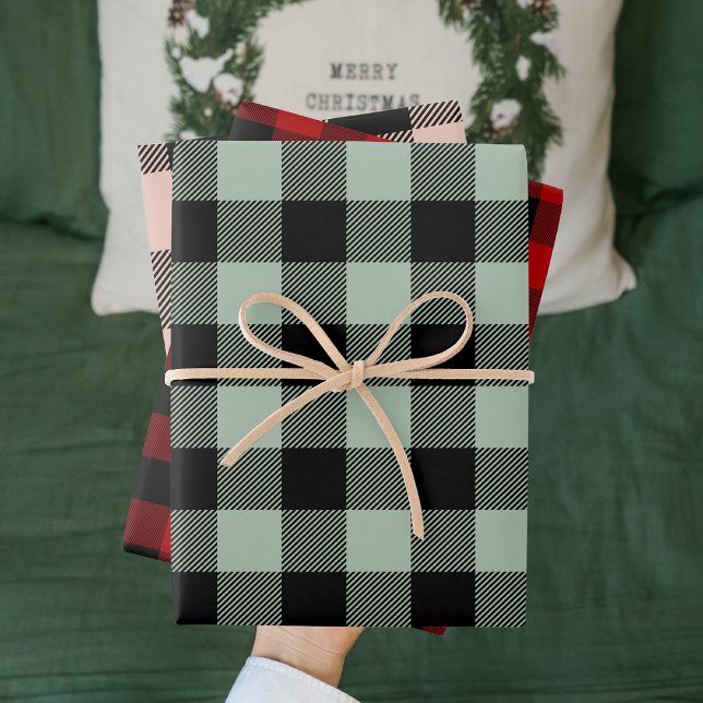 Feuille De Papier Cadeau Noël Plaid coloré (Créateur téléchargé)