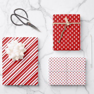 Feuille De Papier Cadeau Noël pois & Grandes