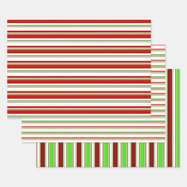 Feuille De Papier Cadeau Noël rouge, blanc, vert inspiré (Lot)