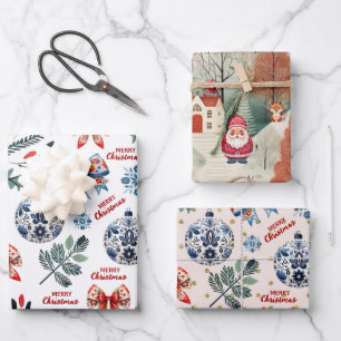 Feuille De Papier Cadeau Noël scandinave