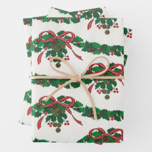 Feuille De Papier Cadeau Noël Très Vintage