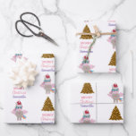 Feuille De Papier Cadeau Noël Unicorne Santa Hat Gold Parties scintillant A<br><div class="desc">Une adorable licorne de Noël portant un chapeau de Père Noël debout à côté d'un faux arbre de Noël en parties scintillant d'or. Parfait pour tous ceux qui aiment les licornes mignonnes. Design idéal pour tous ceux qui aiment la magie de Noël et les licornes ! Customisez le nom et...</div>