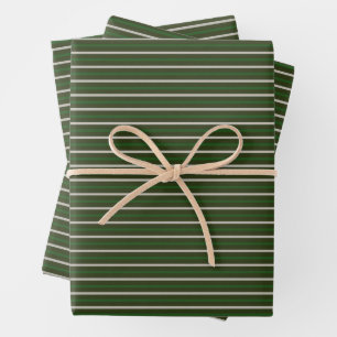 Feuille De Papier Cadeau Noël vert et argent