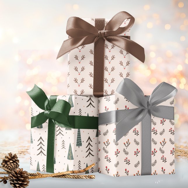 Feuille De Papier Cadeau Noël Whimsical Boho (Whimsical wrapping paper for your boho themed Christmas!)