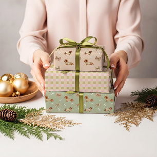 Feuille De Papier Cadeau Nœud papillon pour pull à carreaux de Noël pour ch