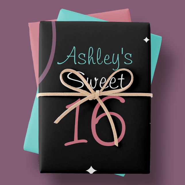 Feuille De Papier Cadeau Noir Avec Étoiles Et Fils Doux 16 (Créateur téléchargé)