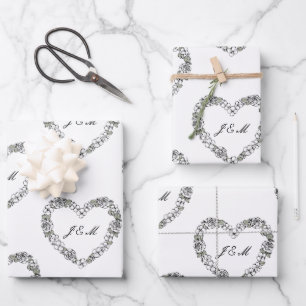 Feuille De Papier Cadeau noir et blanc
