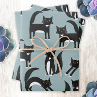 Noir et blanc Cute Tuxedo Kitty Cats Motif