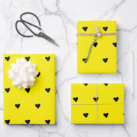 Noir Et Jaune Cute Coeurs Minuscules Minimalistes
