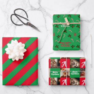 Feuille De Papier Cadeau Nom personnalisé photo personnalisé Joyeux Noël