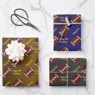 Feuille De Papier Cadeau Nom personnalisé Sentiment Sport Thème Football